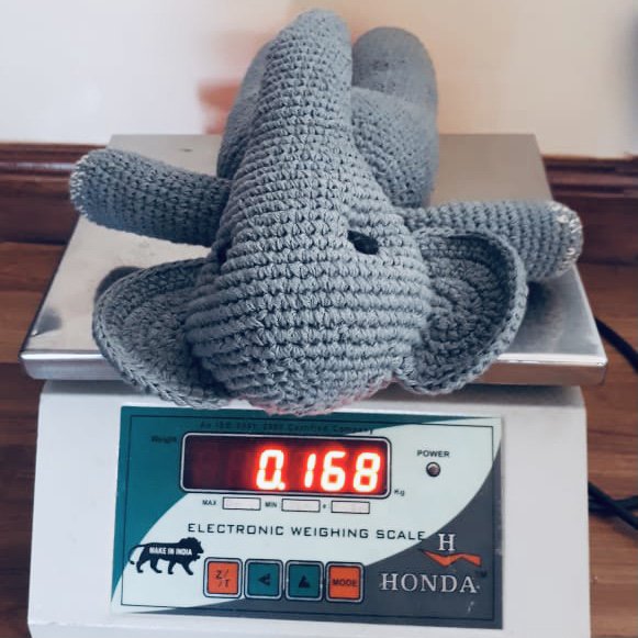 Luna-Leena olifant Max knuffel grijs - biologisch katoen