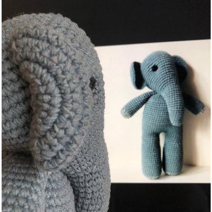 Luna-Leena olifant Max knuffel grijs - biologisch katoen