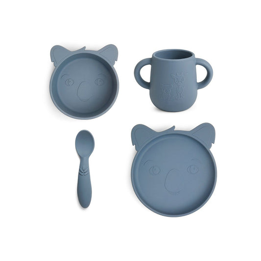 Lykke siliconen dinerset 4-pack Koala