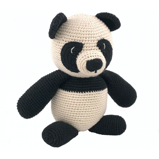 Luna-Leena pandabeer knuffel zwart & wit - biologisch katoen