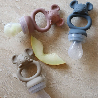 Lauge siliconen fruitfopspeen set van 2 stuks