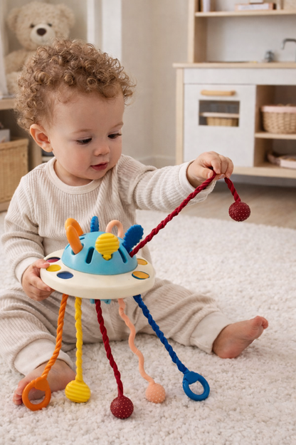 Silicone Octo Play – BPA-vrij zintuigstimulerend babyspeelgoed (0-24 maanden)