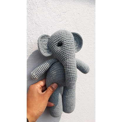 Luna-Leena olifant Max knuffel grijs - biologisch katoen