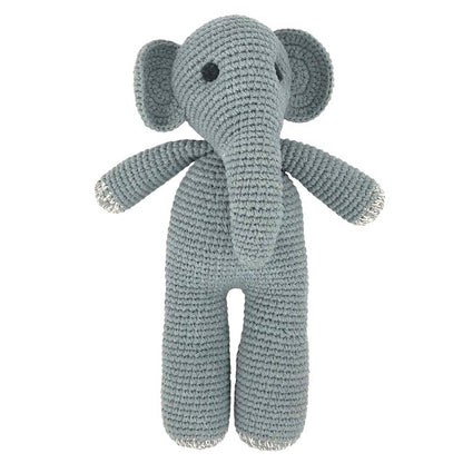 Luna-Leena olifant Max knuffel grijs - biologisch katoen