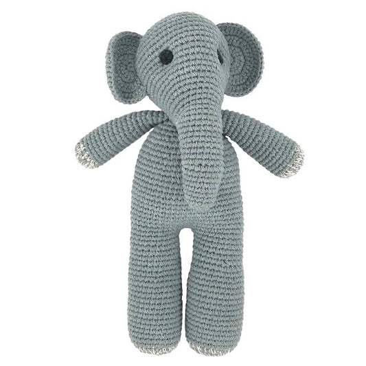 Luna-Leena olifant Max knuffel grijs - biologisch katoen